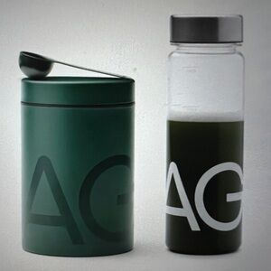 AG1 Canister, metal spoon and bottle NEW